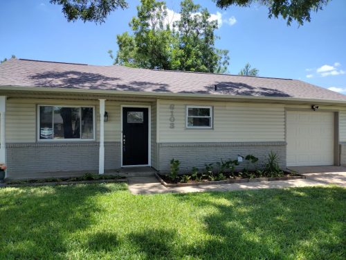 front elevation of Houston 3 bedroom house