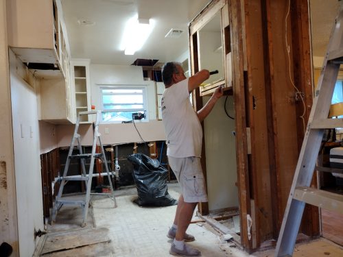 removing wall oven area