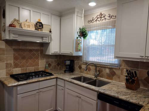 Indigo Blue Peninsula Kitchen Remodel in Stafford, TX by HomeBase Repairs, LLC project photo 2
