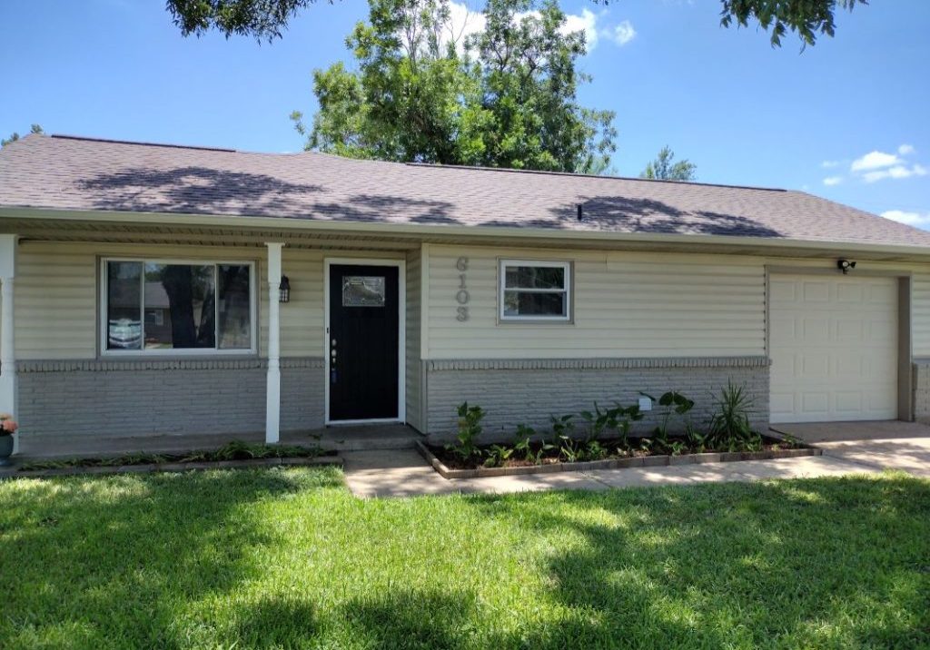 front elevation of Houston 3 bedroom house